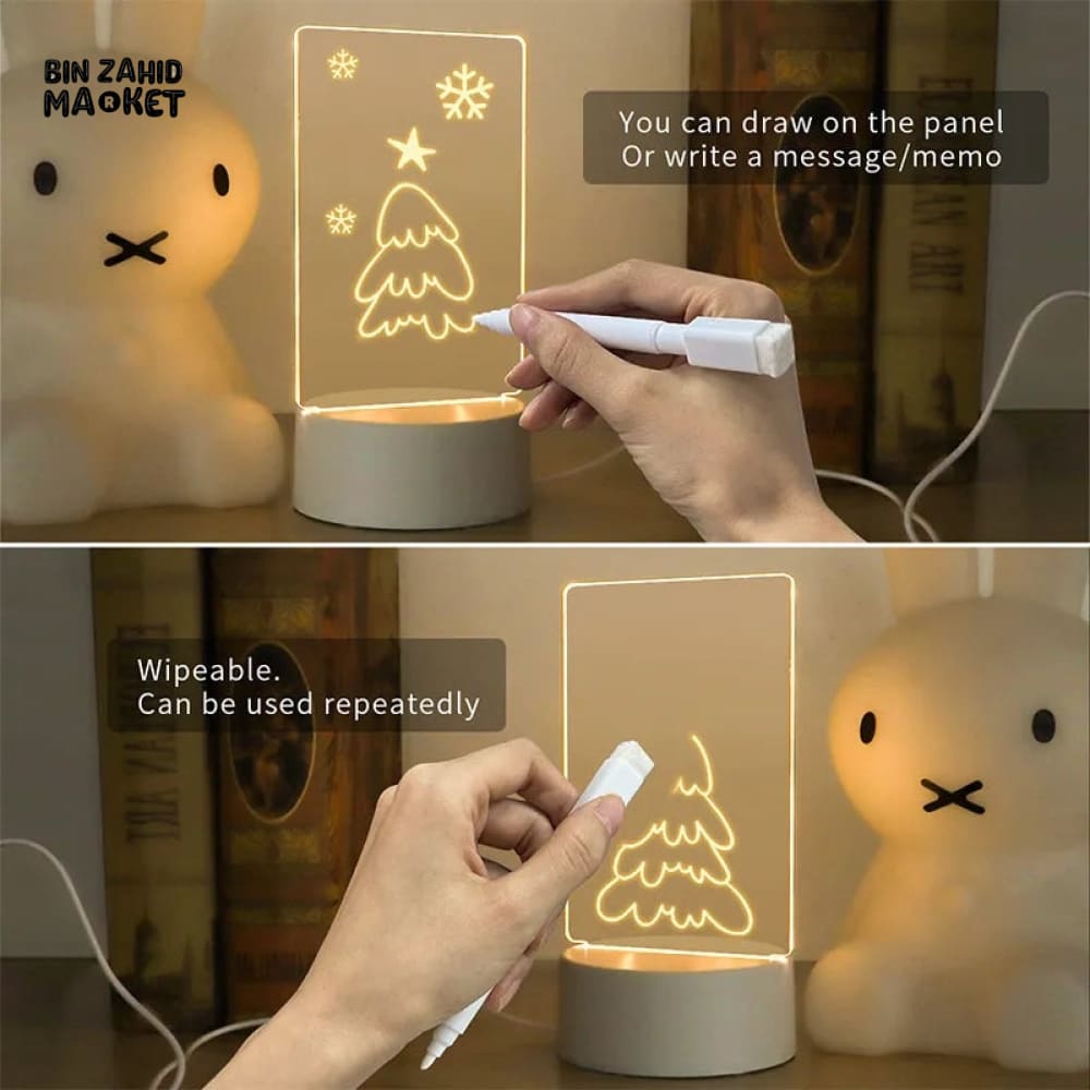 LED NIGHT LIGHT WITH NOTE BOARD