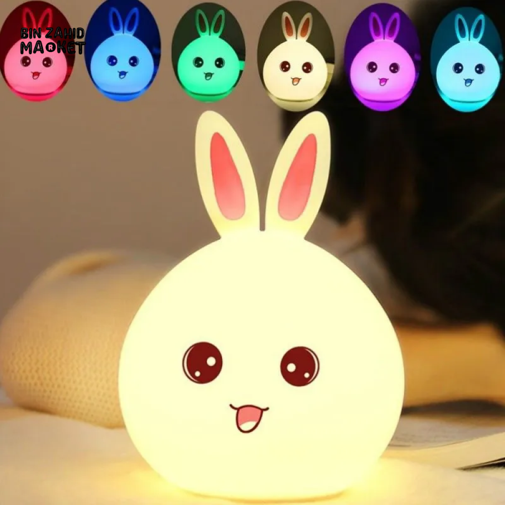 LED RABBIT NIGHT LIGHT USB CARTOON LAMP FOR KIDS & BABY ROOM DECOR
