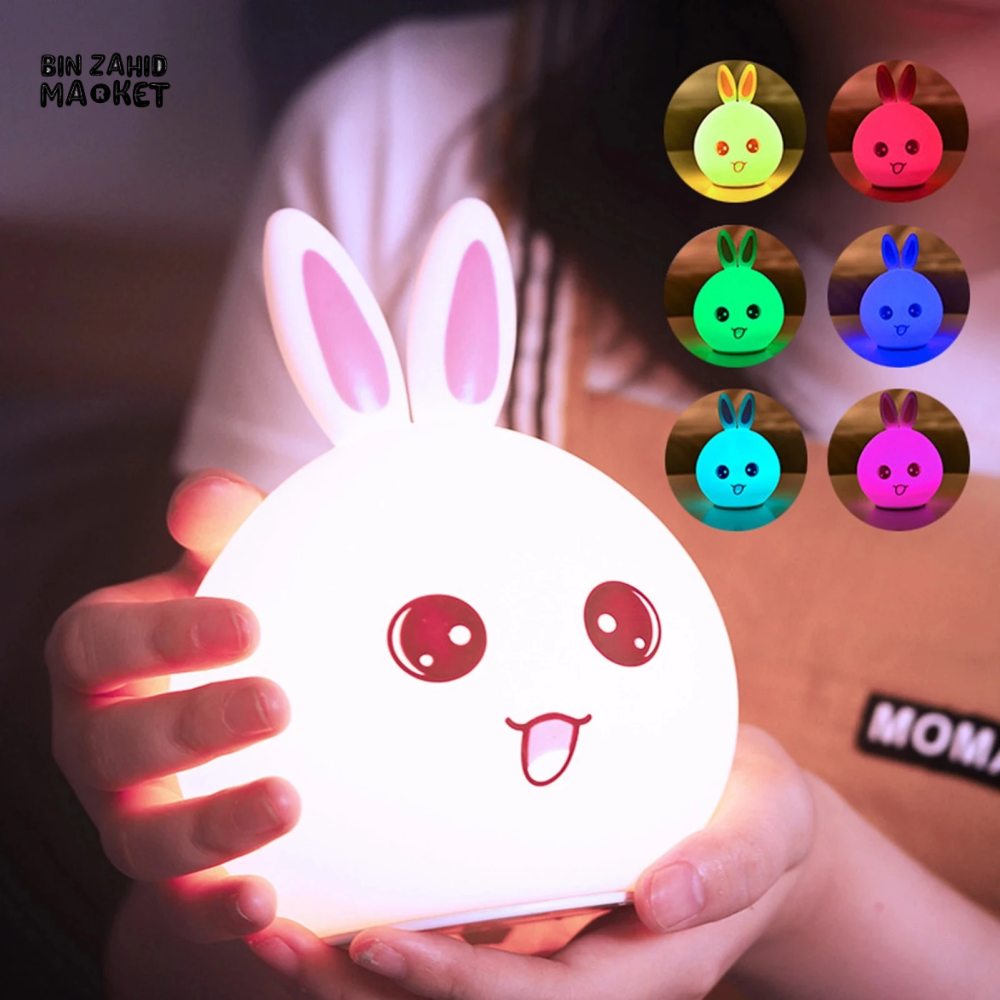 LED RABBIT NIGHT LIGHT USB CARTOON LAMP FOR KIDS & BABY ROOM DECOR