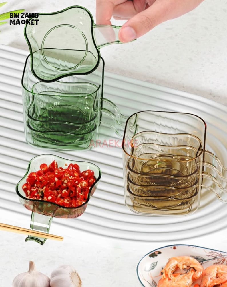 LIGHT LUXURY BONE CHINA DIP & SEASONING PLATE – PACK OF 6 – PERFECT FOR GRILL VINEGAR SOY SAUCE & DRY CONDIMENTS