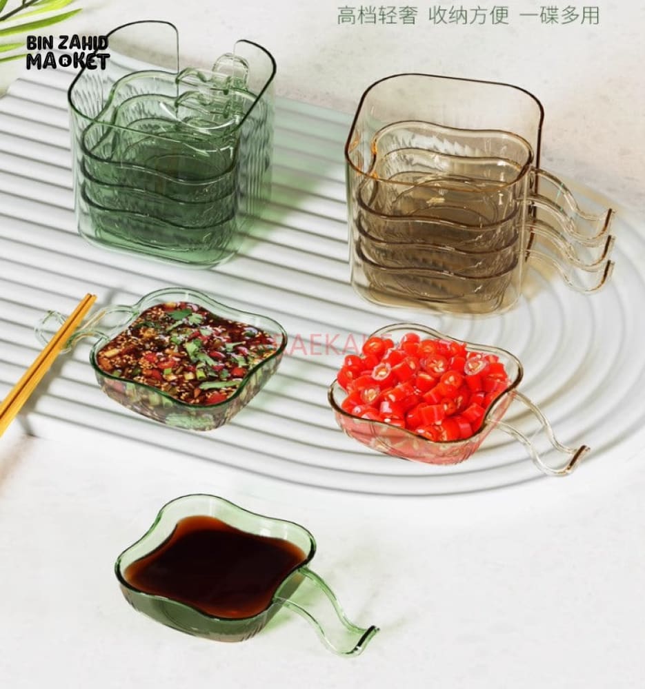 LIGHT LUXURY BONE CHINA DIP & SEASONING PLATE – PACK OF 6 – PERFECT FOR GRILL VINEGAR SOY SAUCE & DRY CONDIMENTS