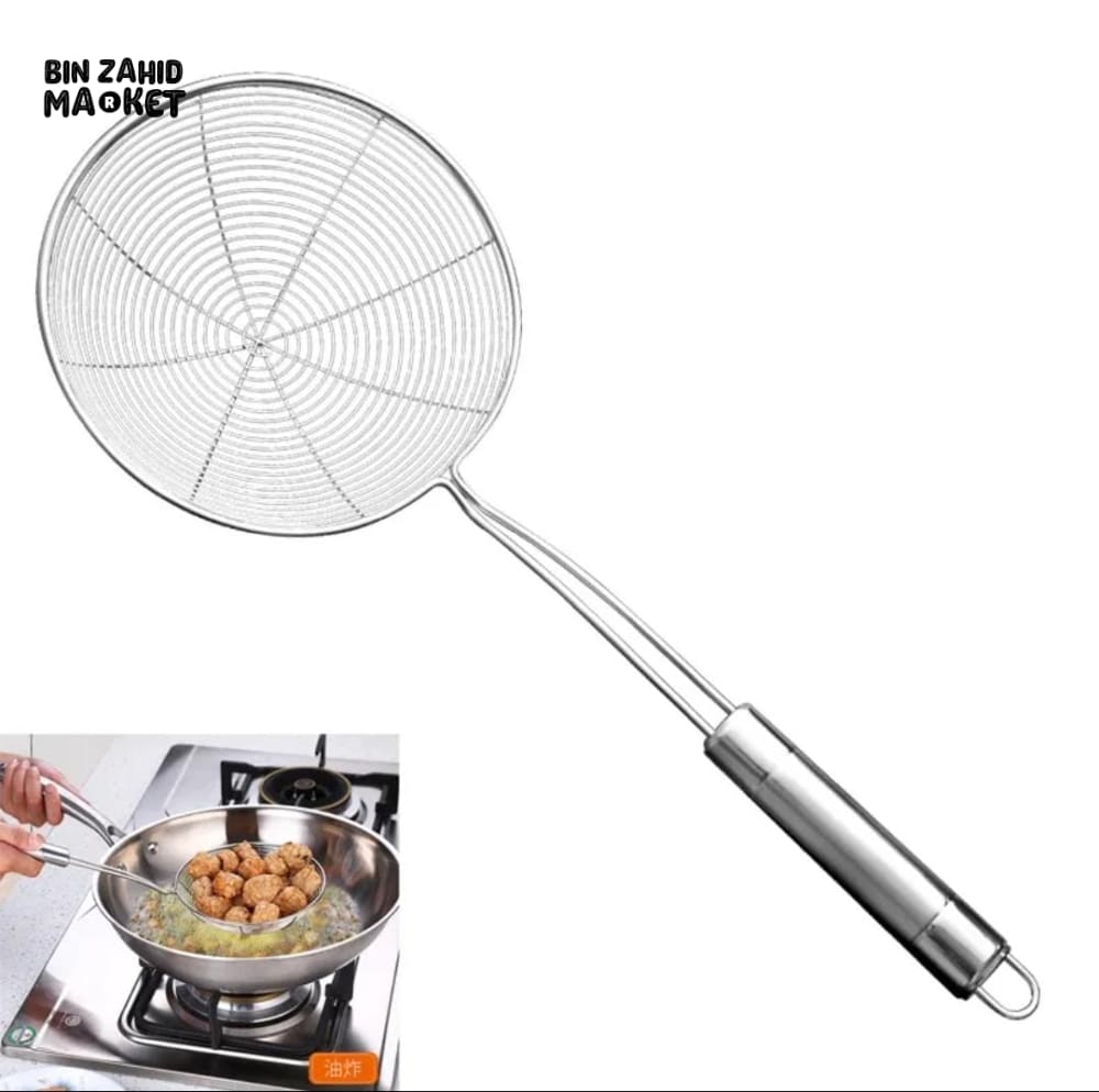 LONG HANDLE STEEL STRAINER