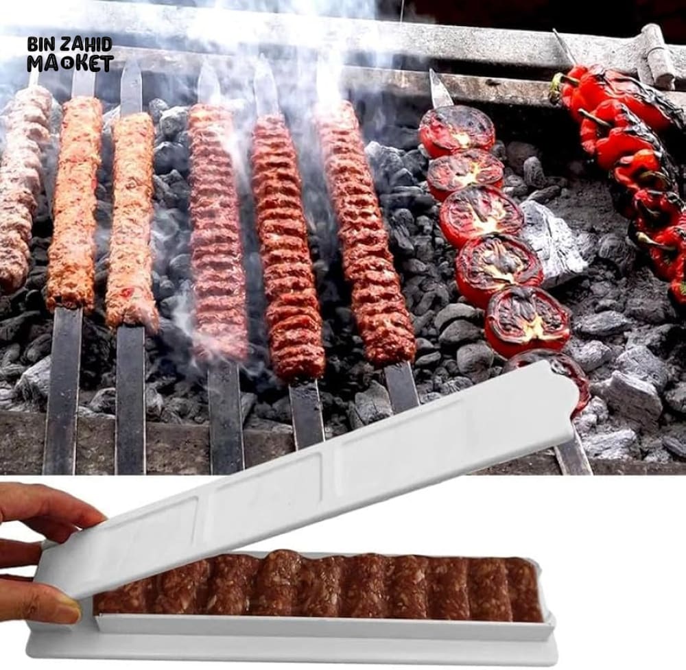 LONG SKEWER KEBAB MAKER MANUAL KABOB MOLD KEBAB PRESS GRILL SKEWER MOLD