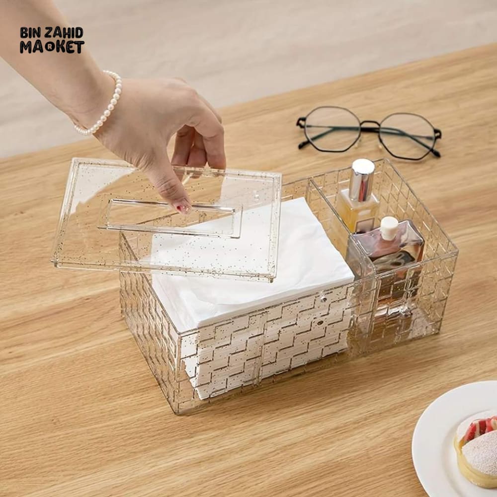 LUXOR ACRLYLIC TISSUE BOX WITH HOLDER