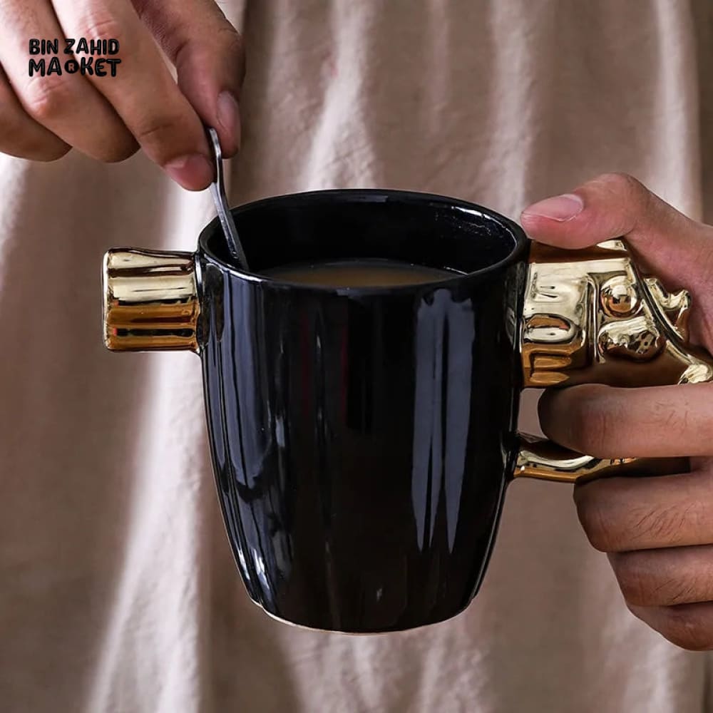 LUXOR CERAMIC CUP - REVOLVER SHAPE