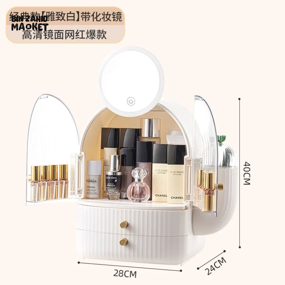 LUXOR LED MIRROR COSMETIC ORGANIZER