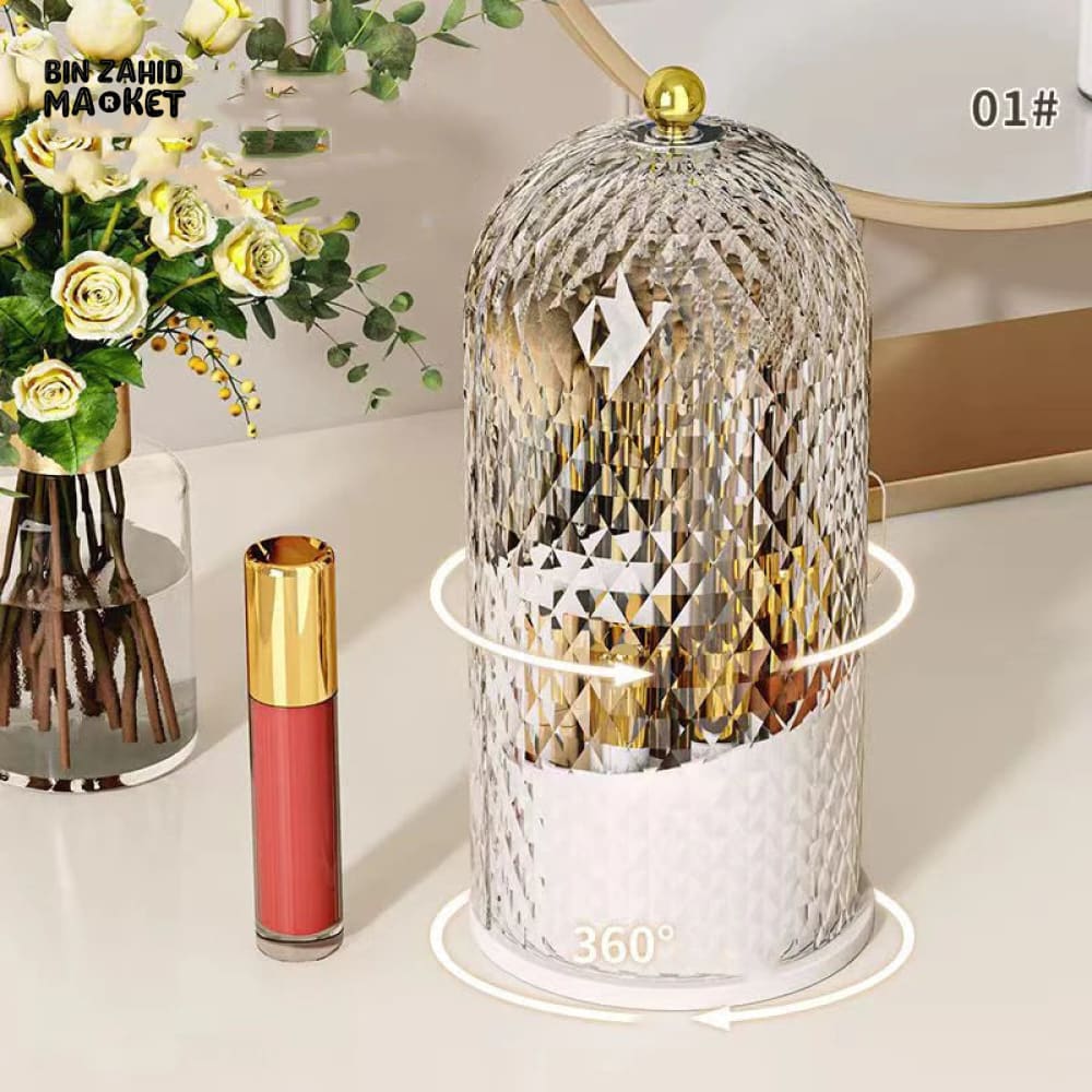 LUXOR ROTATING MAKEUP BRUSH HOLDER - DIAMOND CAGE