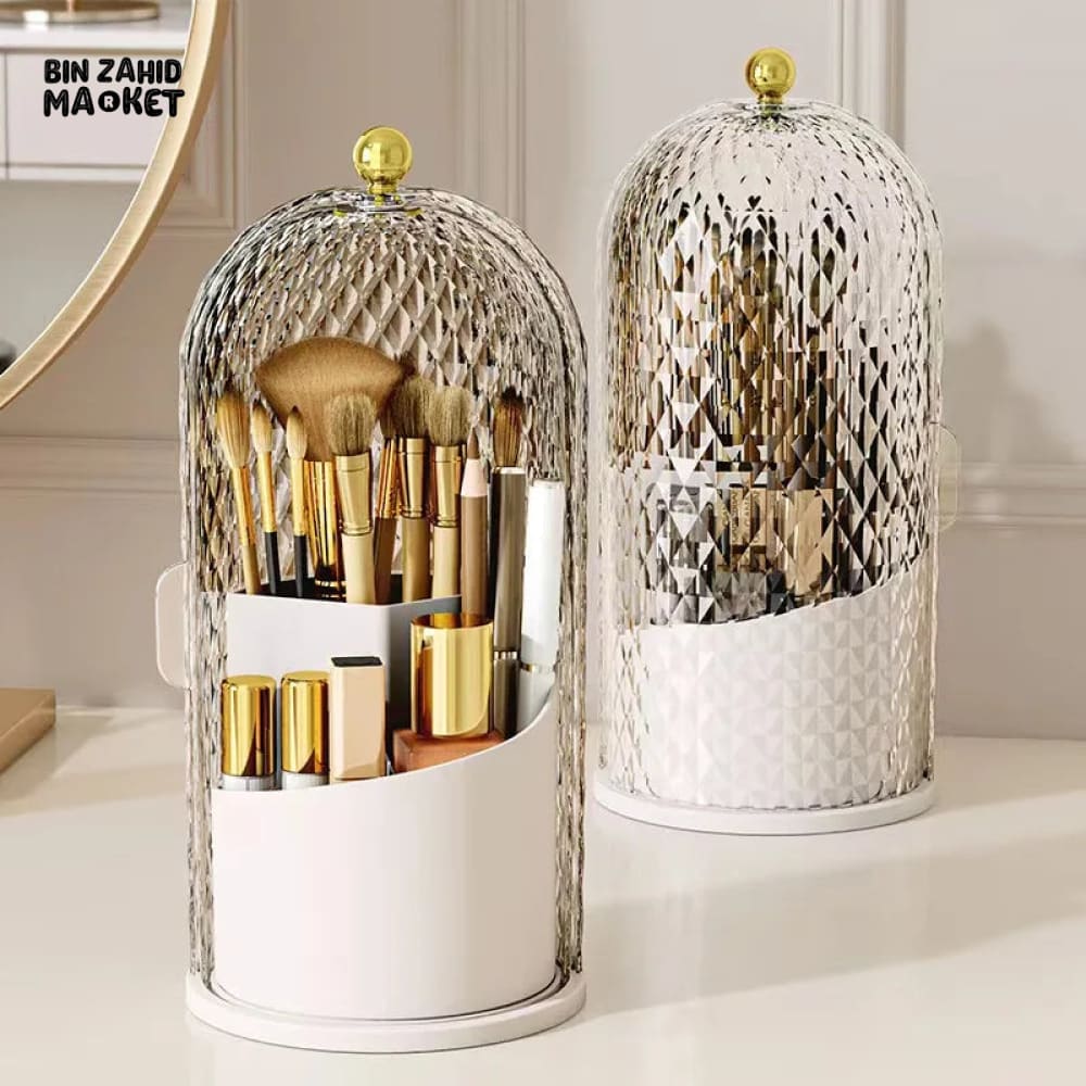 LUXOR ROTATING MAKEUP BRUSH HOLDER - DIAMOND CAGE
