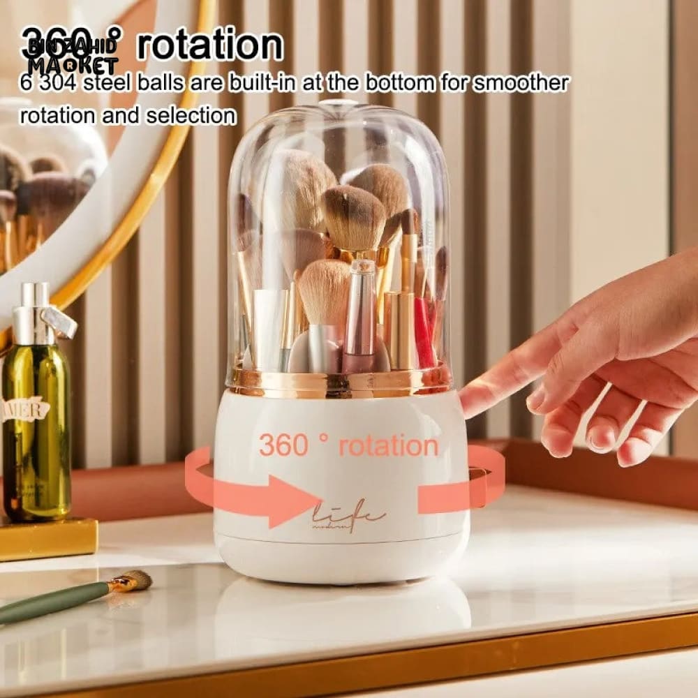 LUXOR ROTATING MAKEUP BRUSH ORGANIZER