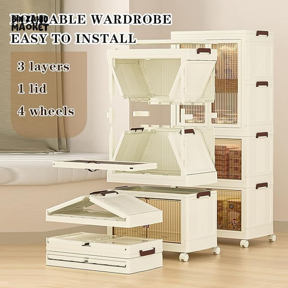 LUXORMOVE 3 LAYERS LARGE CAPACITY FOLDING STORAGE CABINETS - BZM-102588
