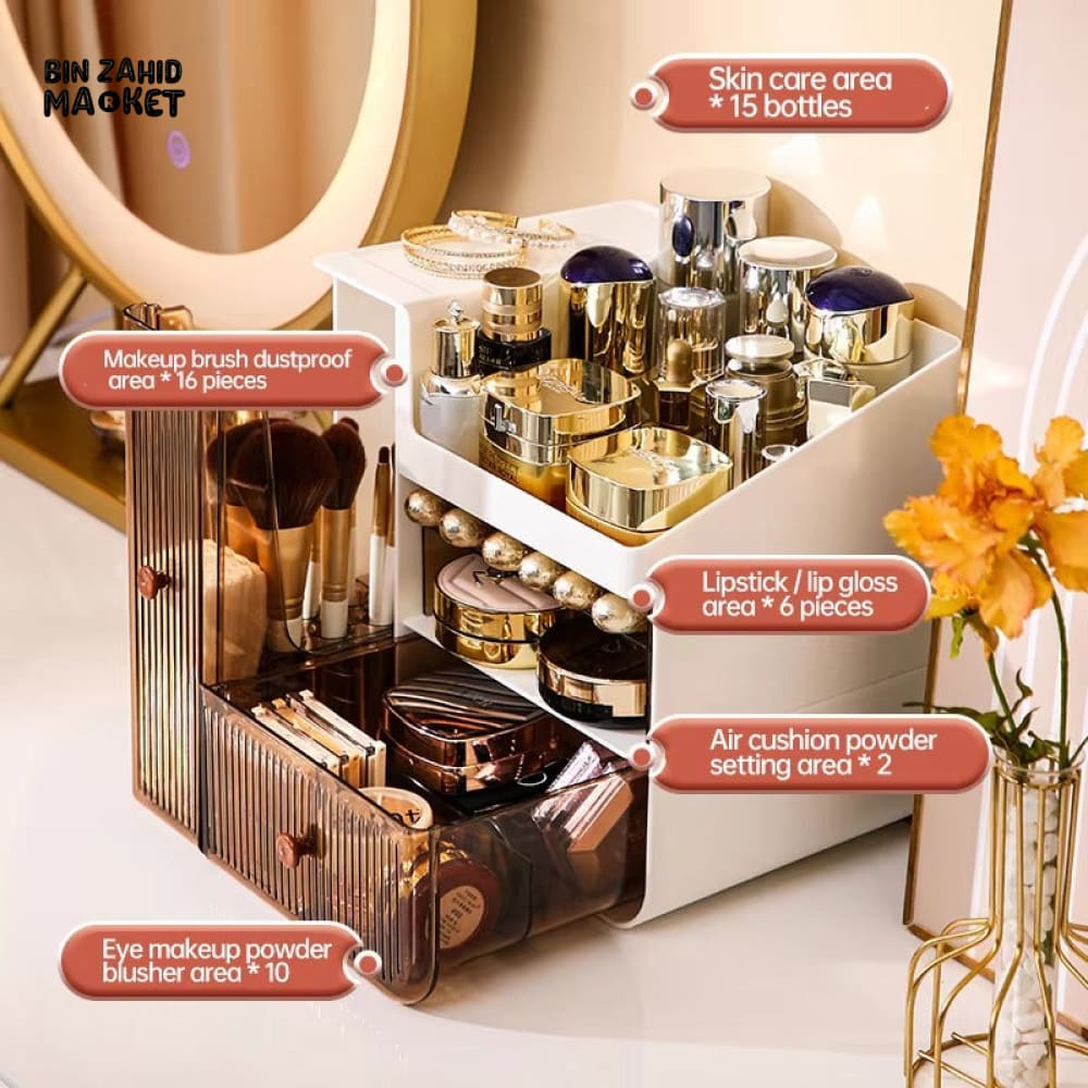 LUXORMOVE CRYSTAL CLEAR COSMETIC & MAKEUP ORGANIZER