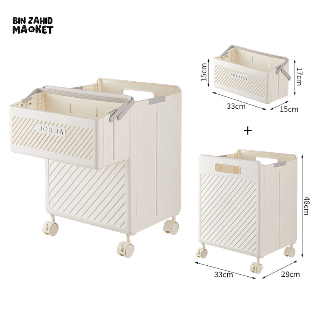 LUXORMOVE FOLDABLE STORAGE BASKET – MULTIFUNCTIONAL LAUNDRY & BATHROOM BASKET LARGE CAPACITY