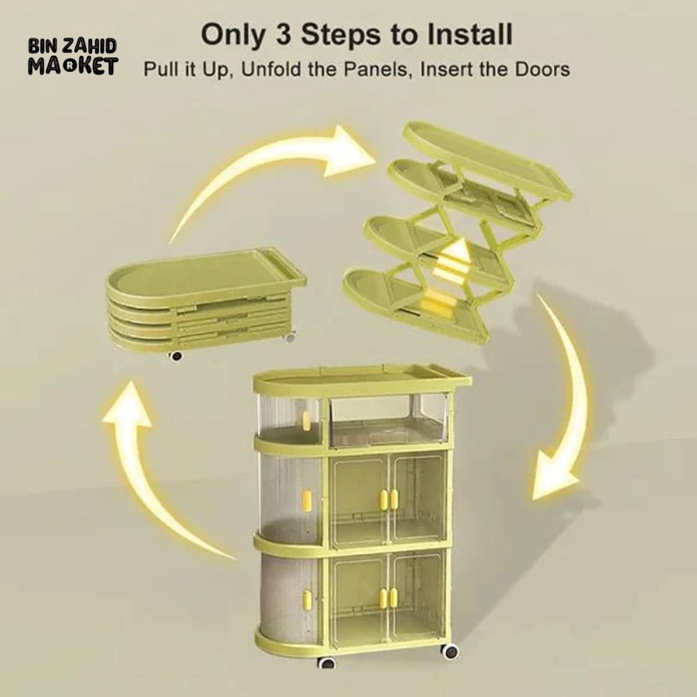 LUXORMOVE HEAVY DUTY STORAGE FREESTANDING ORGANIZING CART - 3 LAYERS