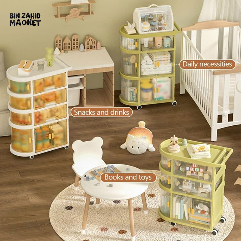 LUXORMOVE HEAVY DUTY STORAGE FREESTANDING ORGANIZING CART - 4 LAYERS