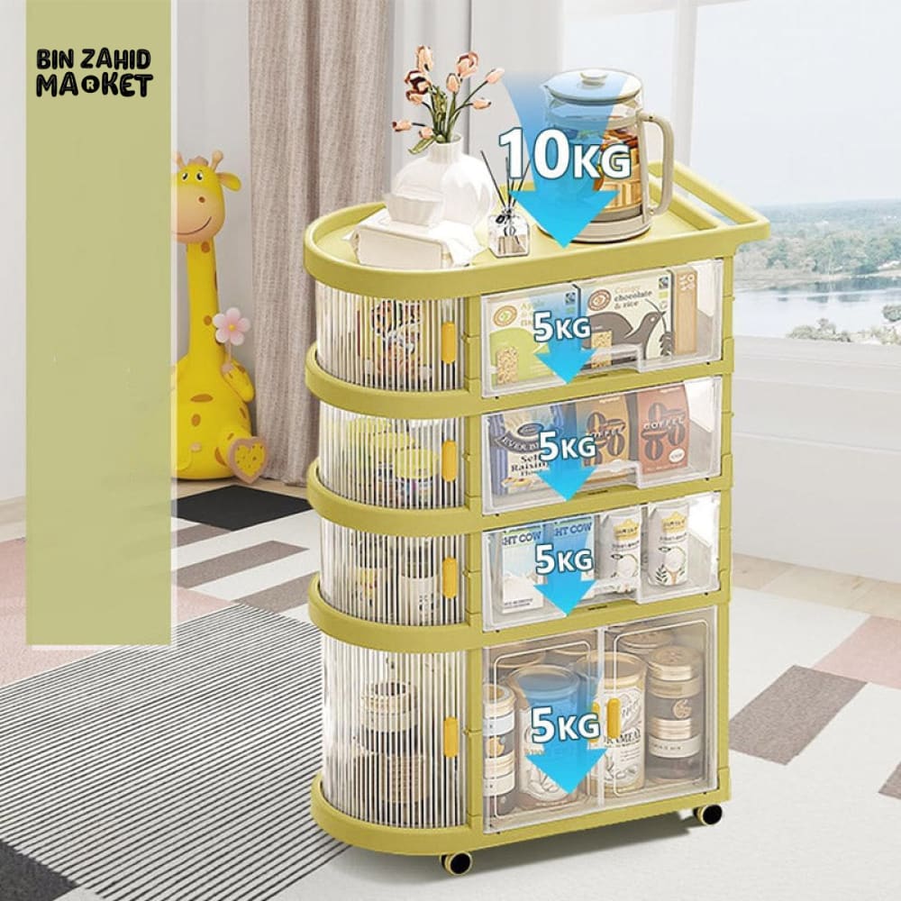 LUXORMOVE HEAVY DUTY STORAGE FREESTANDING ORGANIZING CART - 4 LAYERS