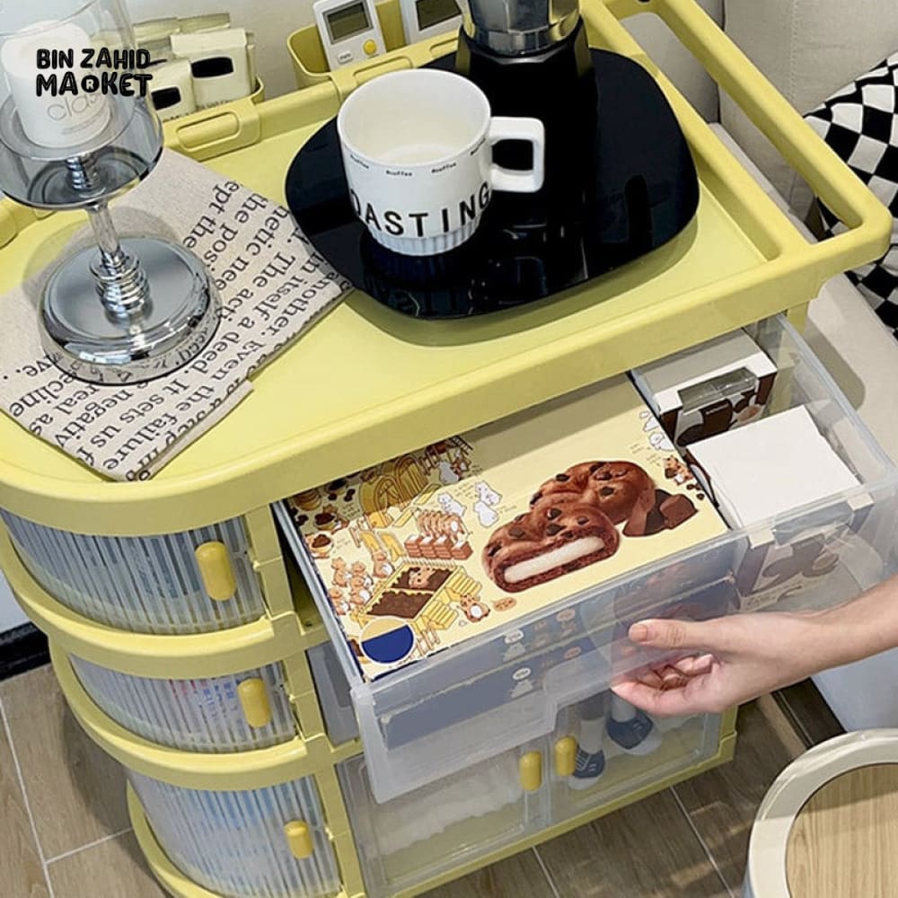 LUXORMOVE HEAVY DUTY STORAGE FREESTANDING ORGANIZING CART - 4 LAYERS