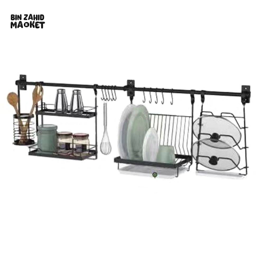 LUXORMOVE KITCHEN DISHES RACK - WALL MOUNTED KITCHEN STORAGE RACK SET