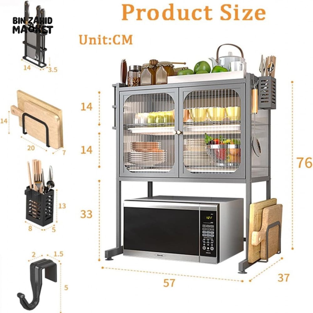 LUXORMOVE KITCHEN RACK MULTIFUNCTIONAL DISH DRAIN SHELF OVEN STORAGE ORGANIZER - BLACK
