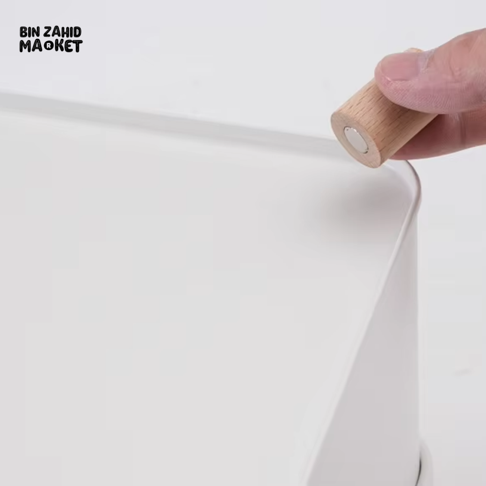 LUXORMOVE LARGE BREAD BIN WITH WOOD HANDLE – PLUS SMALL STOCK CONTAINER