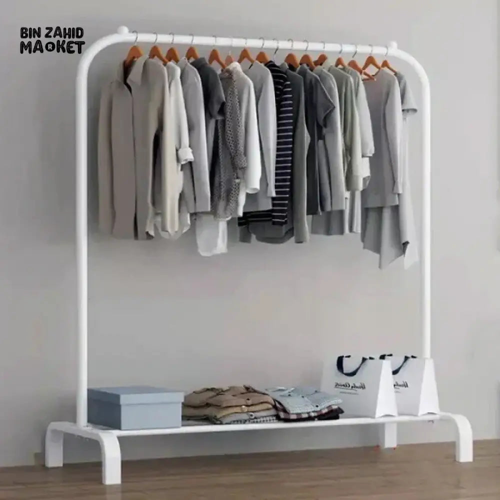 LUXORMOVE METAL CLOTH STAND - SINGLE POLE White