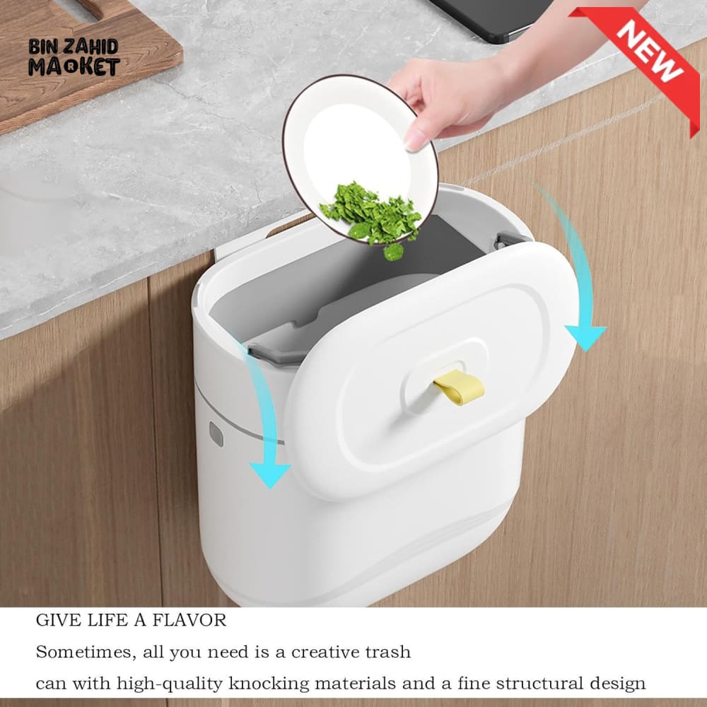 LUXORMOVE MOVEABLE HANGING TRASH BIN - FLIP LID