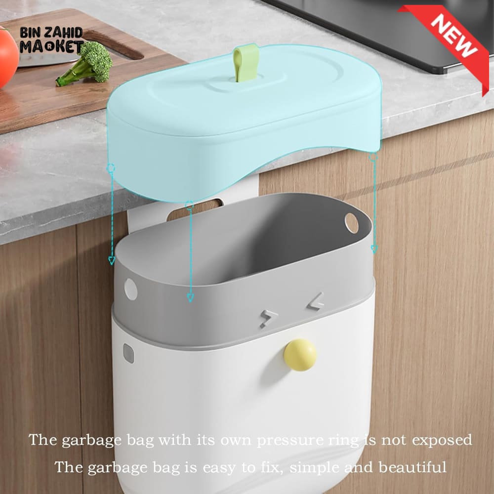 LUXORMOVE MOVEABLE HANGING TRASH BIN - FLIP LID