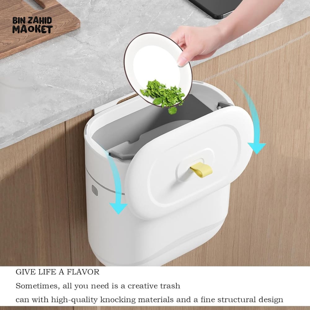 LUXORMOVE MOVEABLE HANGING TRASH BIN - FLIP LID