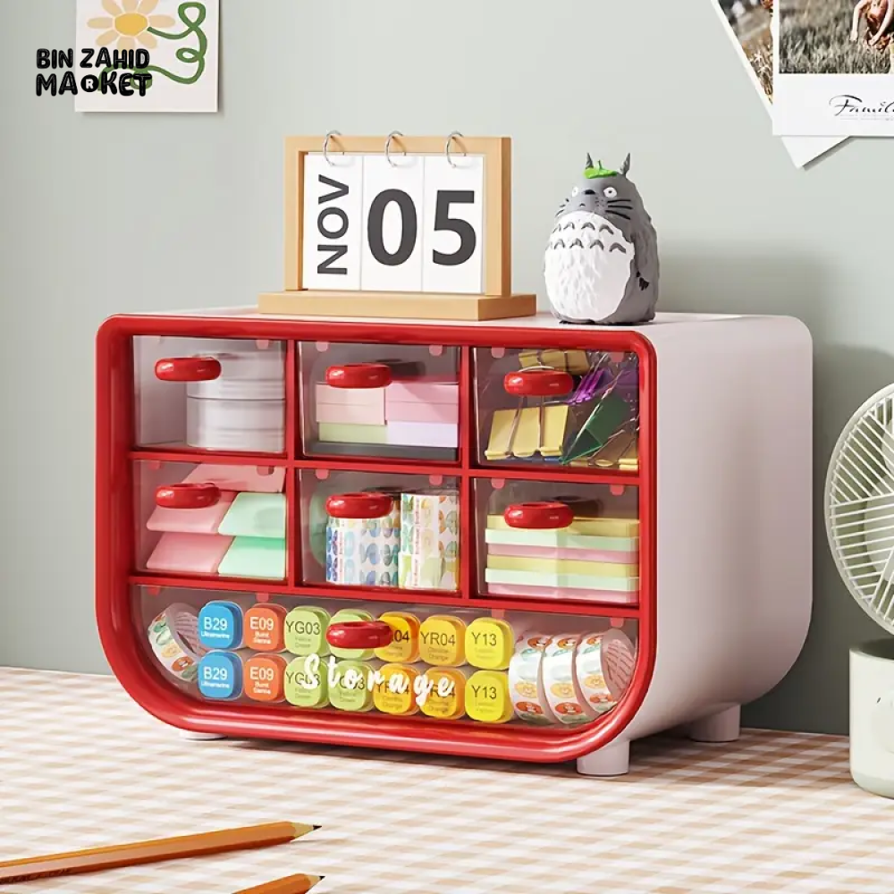 LUXORMOVE MULTIFUNCTIONAL DESK ORGANIZER WITH 9 GRIDS & PEN HOLDER