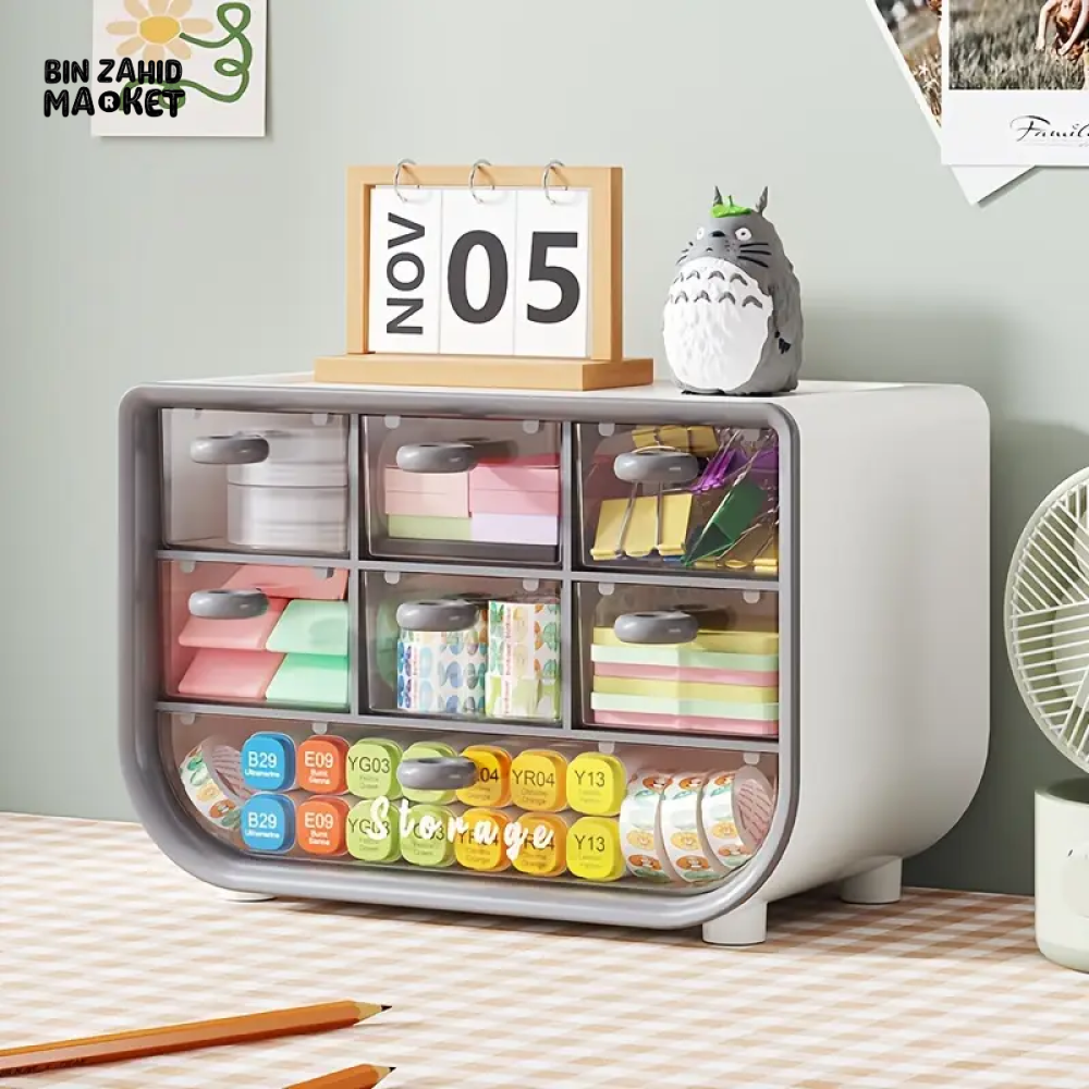 LUXORMOVE MULTIFUNCTIONAL DESK ORGANIZER WITH 9 GRIDS & PEN HOLDER