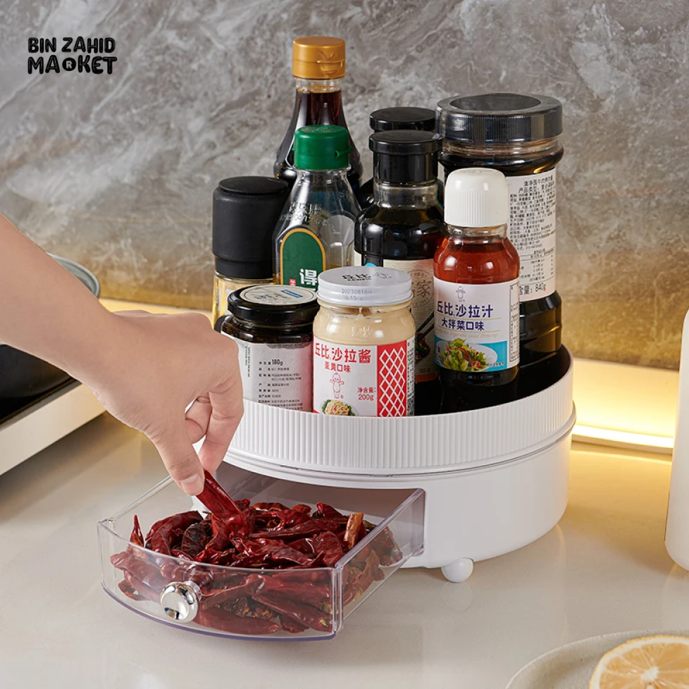 LUXORMOVE MULTIFUNCTIONAL STORAGE BOX PREMIUM ORGANIZER FOR COSMETICS SEASONINGS & MORE