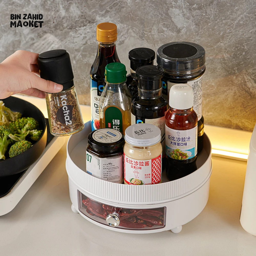 LUXORMOVE MULTIFUNCTIONAL STORAGE BOX PREMIUM ORGANIZER FOR COSMETICS SEASONINGS & MORE