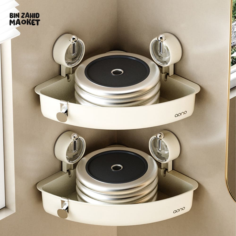 LUXORMOVE NO DRILL VACUUM SUCTION BATHROOM SHELF – WATERPROOF SHOWER CADDY RACK