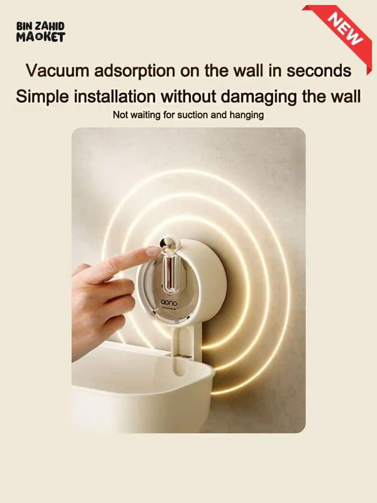 LUXORMOVE NO DRILL VACUUM SUCTION BATHROOM SHELF – WATERPROOF SHOWER CADDY RACK