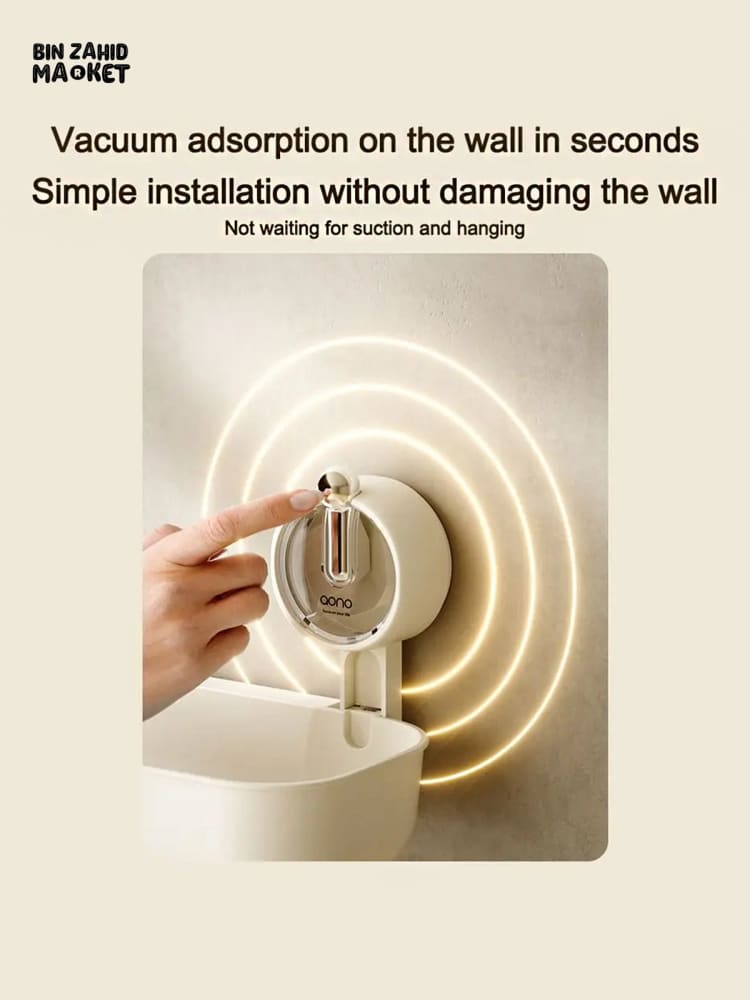 LUXORMOVE NO DRILL VACUUM SUCTION BATHROOM SHELF – WATERPROOF SHOWER CADDY RACK