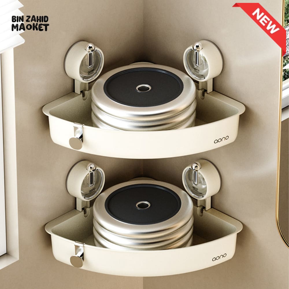 LUXORMOVE NO DRILL VACUUM SUCTION BATHROOM SHELF – WATERPROOF SHOWER CADDY RACK