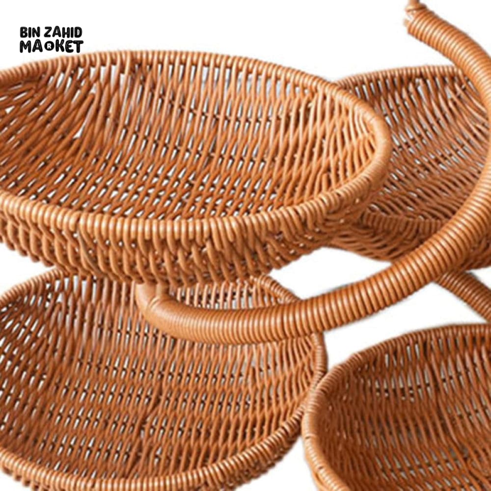 LUXORMOVE PREMIUM RATTAN FRUIT RACK – 5-TIER NATURAL STORAGE ORGANIZER FOR HOME & COUNTERTOP