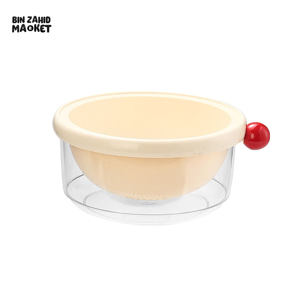 LUXORMOVE SMALL DOUBLE LAYER DRAIN BASKET – 2 IN 1 THICKENED PLASTIC VEGETABLE WASHING TRAY & MULTIFUNCTIONAL FRUIT