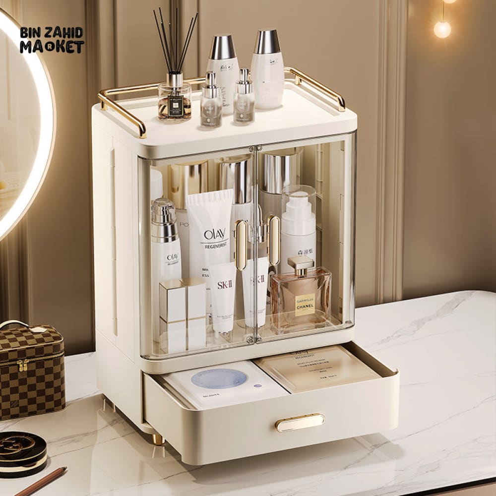 LUXORMOVE STORAGE BOX COSMETICS DESKTOP LARGE CAPACITY MAKEUP BRUSH & SKINCARE STORAGE RACK