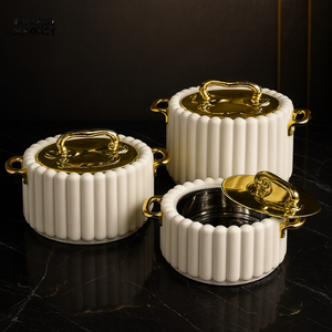 LUXURMOVE ELEGANTIA 3 PIECES QUILTED HOTPOT SET BEIGE EI BG/G