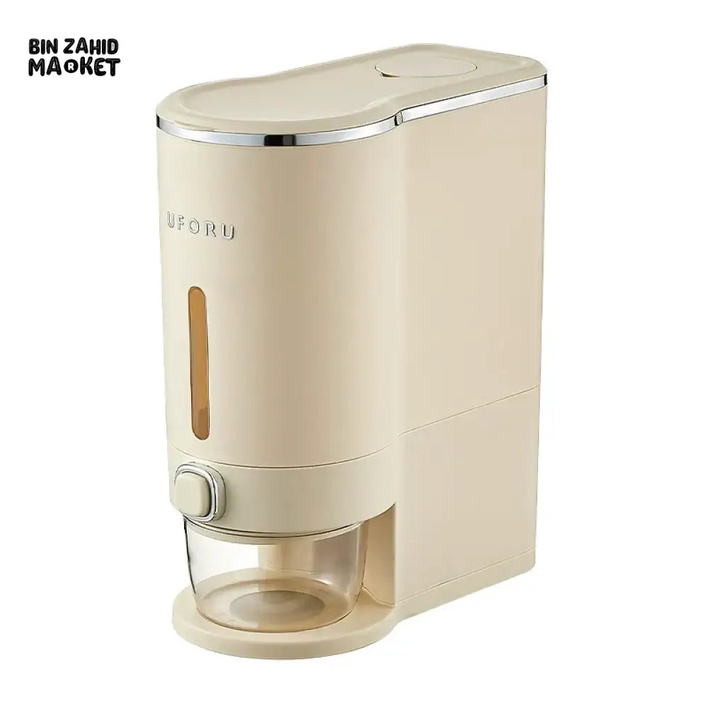 LUXURMOVE SEALED RICE BUCKET – AUTOMATIC CEREAL DISPENSER WITH LID & CUPS MOISTURE-PROOF GRAIN CONTAINER