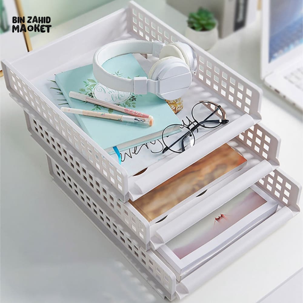 LUXURMOVE STACKABLE WARDROBE CLOTHING ORGANIZER TRAYS
