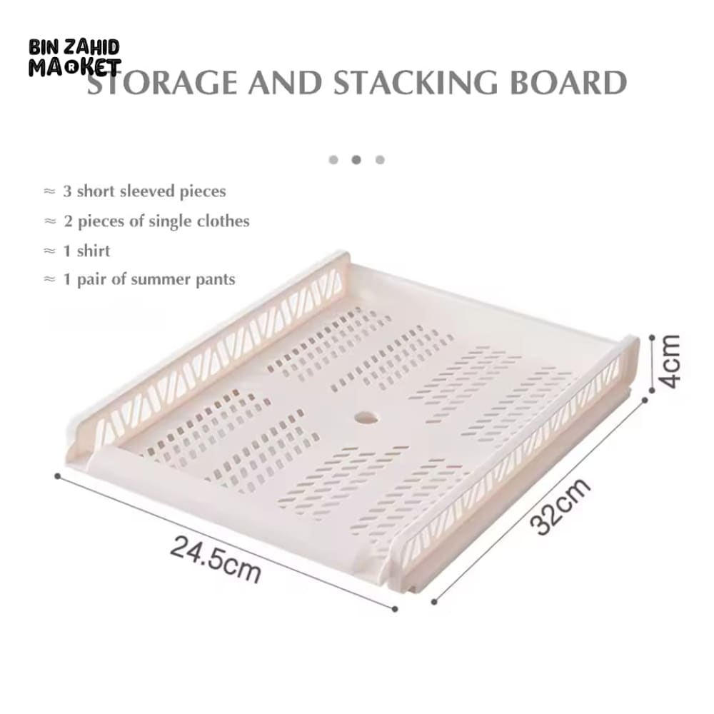 LUXURMOVE STACKABLE WARDROBE CLOTHING ORGANIZER TRAYS