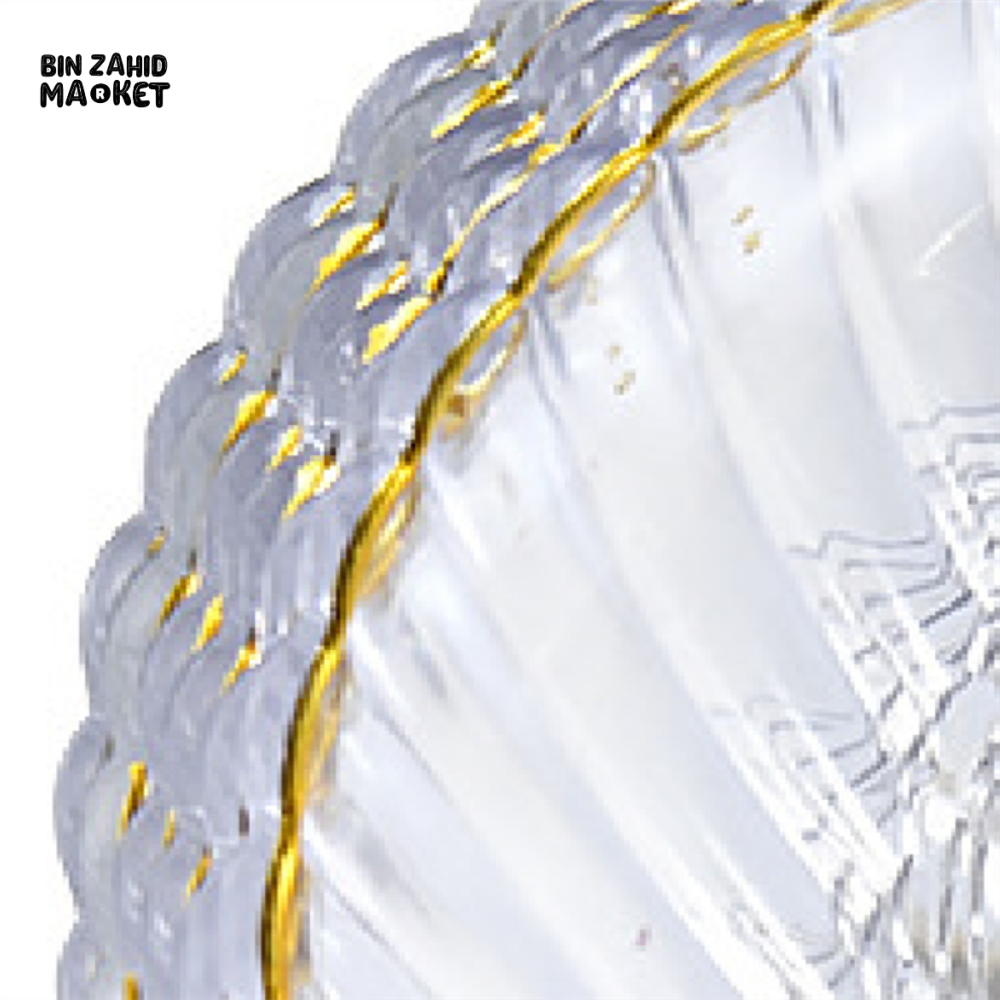 LUXURY 8-PIECE ACRYLIC SNACK PLATTER SET – FRUIT DESSERT AND TASTING PLATES - SHELL