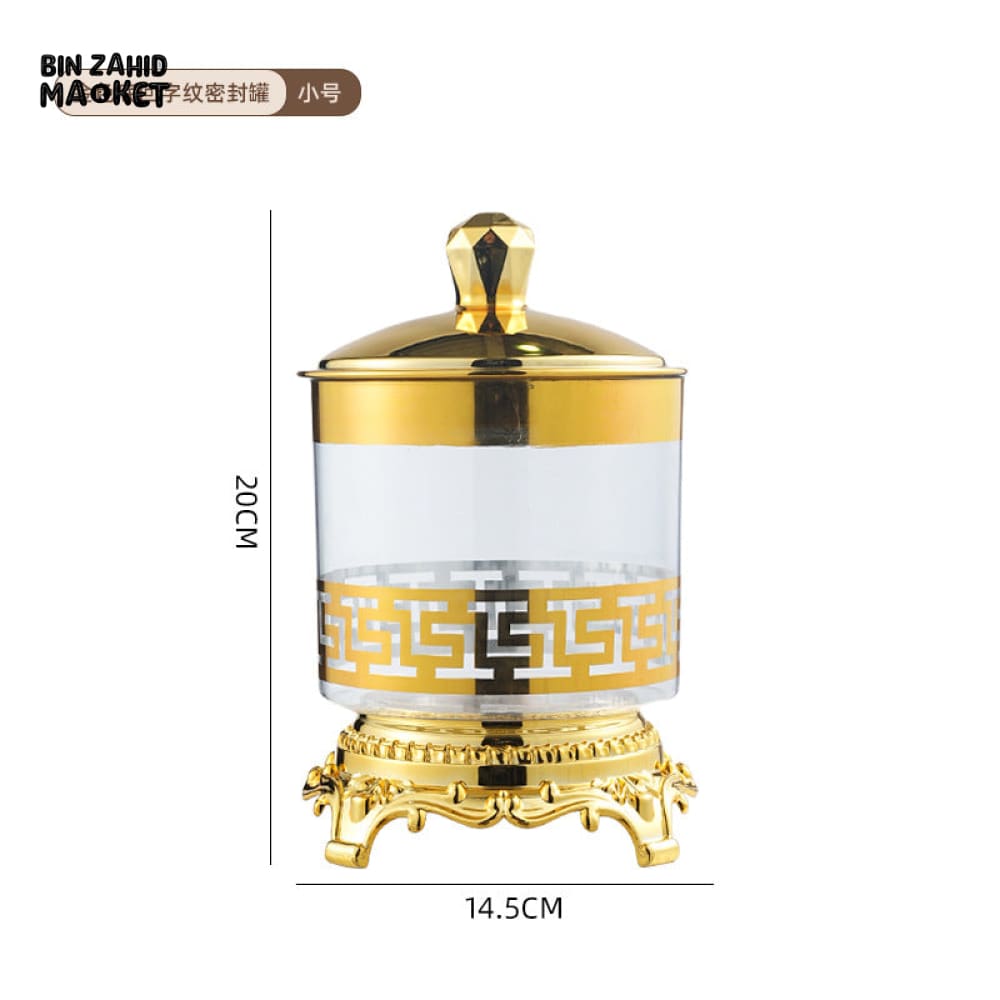 LUXURY ACRYLIC CANDY JAR WITH LID 3 PIECES SET TRANSPARENT TABLE DRY FOOD CANDY BIN SNACK STORAGE CAN