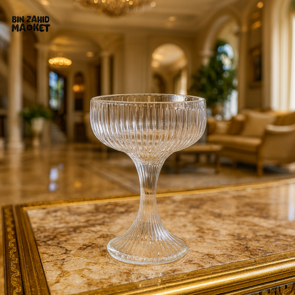 LUXURY CRYSTAL 6 PIECE ICE CREAM BOWL 220ML – ELEGANT DESSERT SERVING GLASS - F228-3B