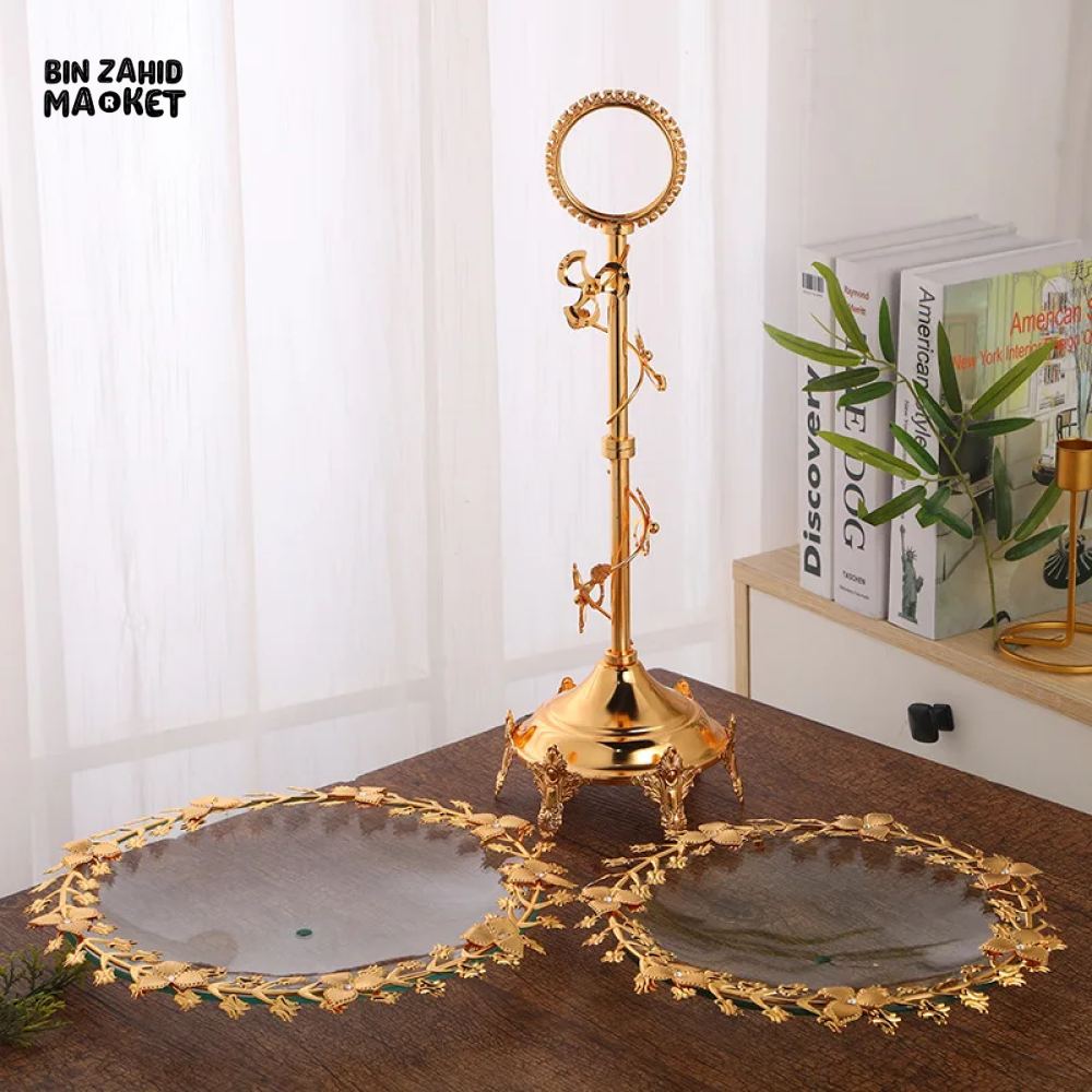 LUXURY EUROPEAN 2-TIER SERVING PLATE – FRUIT & DRY FOOD DISPLAY STAND FOR WEDDINGS & EVENTS