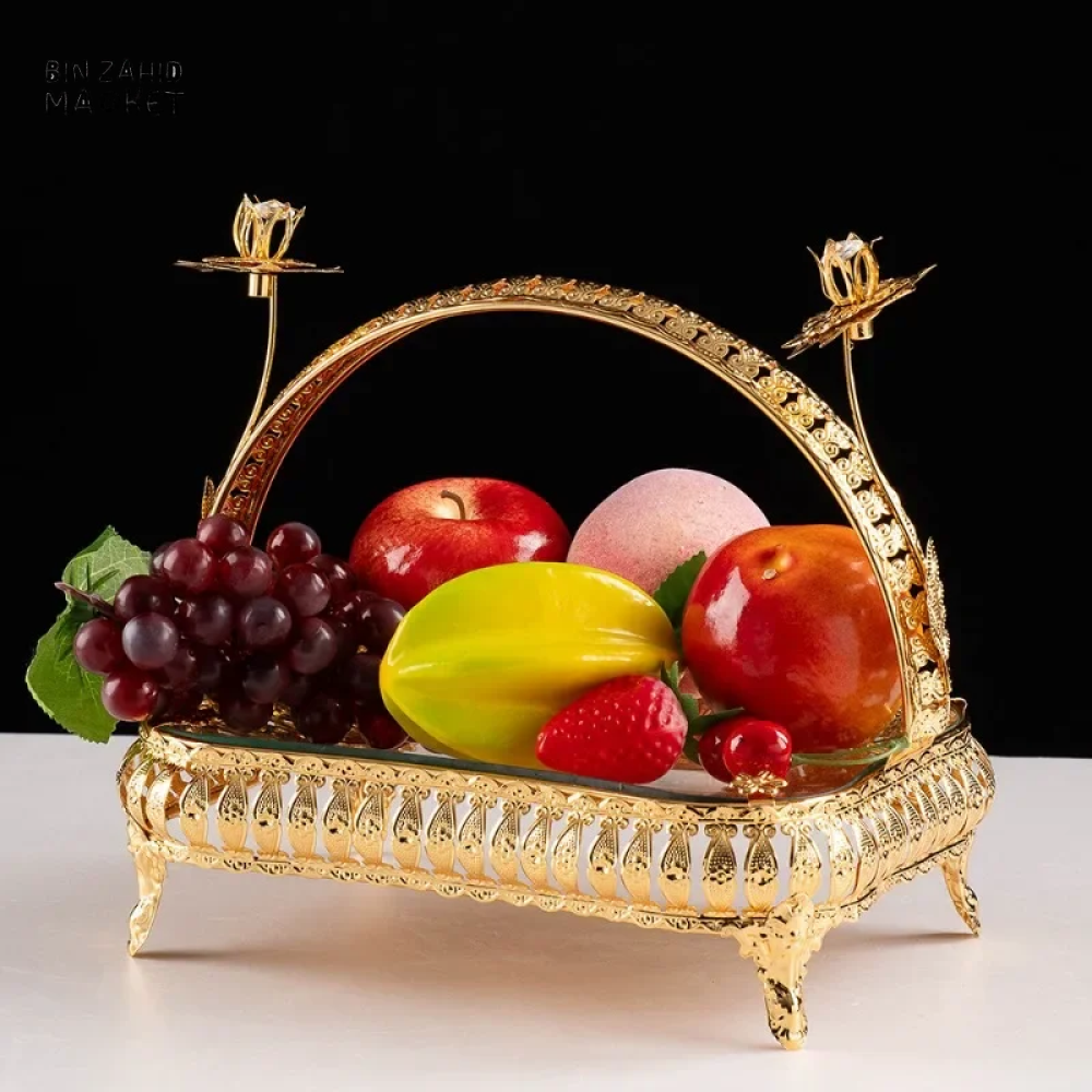 LUXURY EUROPEAN-STYLE GLASS FRUIT PLATTER – HOME & COFFEE TABLE DECOR