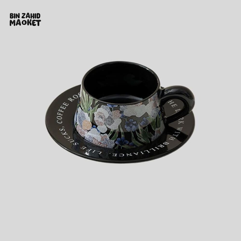 LUXURY FLORAL CERAMIC TEACUP & SAUCER SET