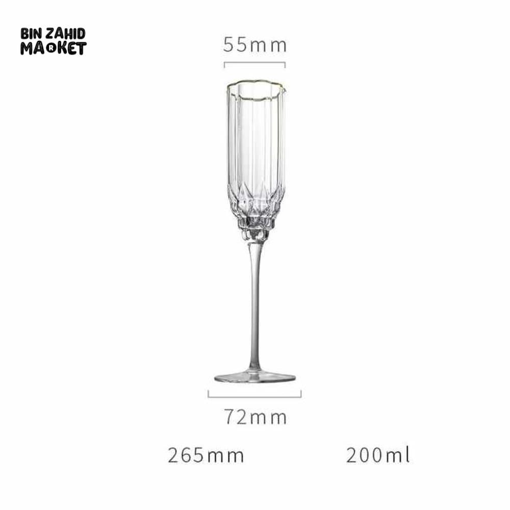 LUXURY FLOWER BUD CRYSTAL GLASSWARE – 6 PIECE SET Fluet