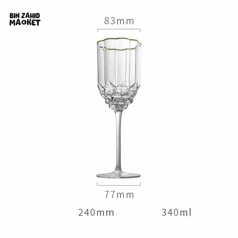 LUXURY FLOWER BUD CRYSTAL GLASSWARE – 6 PIECE SET Goblet